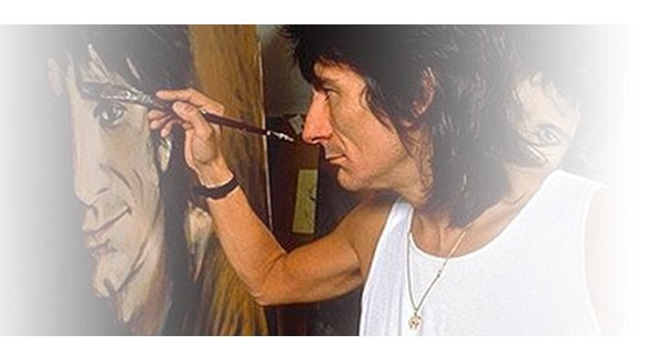 Ronnie Wood pintando
